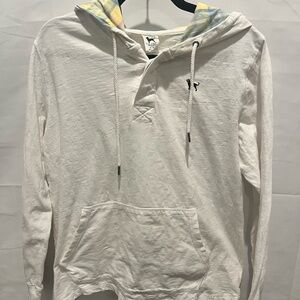 The Black Dog White Hooded Sweatshirt